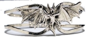 Bat Figure Metal Logo Cuff Vampire Goth Bracelet