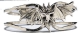 pin123_thb.jpg Bat Figure Metal Logo Cuff Vampire Goth Bracelet